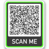 Aangepaste uw QR-code Bumpersticker Sjabloon Sticker (Voorkant)