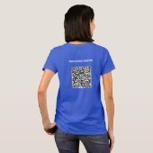 Aangepaste uw QR-code en tekstnaam Business T-shir T-shirt (Achterkant volledig)