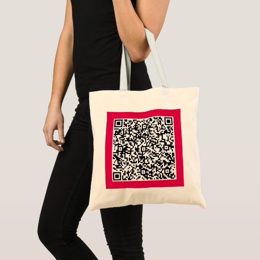 Aangepaste uw QR-code Scan gepersonaliseerde Canva Tote Bag (Voorkant (product))