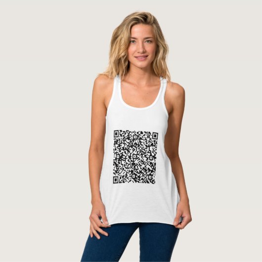 Aangepaste uw QR-code Scan Info Funny Tanktop (Volledige Voorkant)