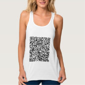 Aangepaste uw QR-code Scan Info Funny Tanktop (Voorkant)