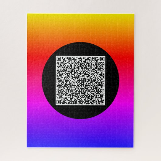 Aangepaste Uw QR Code Scan Info Puzzel Kleurrijke  (Verticaal)
