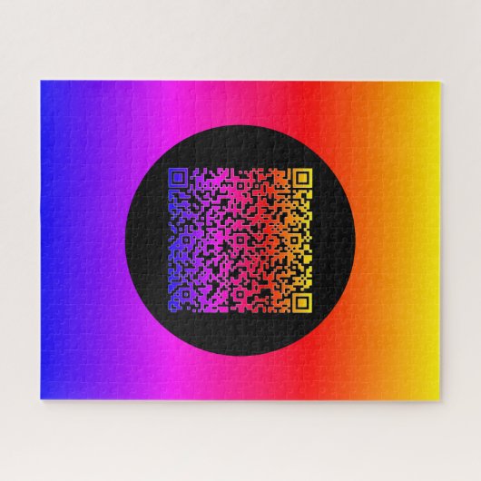 Aangepaste Uw QR Code Scan Info Puzzel Kleurrijke  Legpuzzel (Horizontaal)