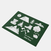 Aangepaste vactiecabacte Camping Collage Campers Deurmat (Schuin)