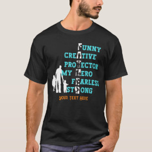 Aangepaste vader betekent vaderdag Dark T-shirt