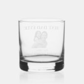 Aangepaste vader & dochter foto whisky glas (Achterkant)