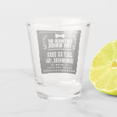 Aangepaste vader van de bride shot glas (Achterkant)