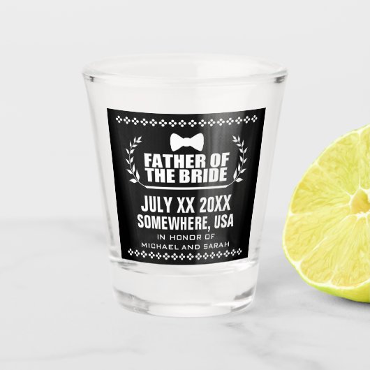 Aangepaste vader van de bride shot glas (Voorkant)