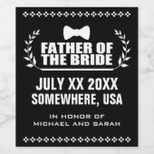 Aangepaste vader van de bride wijn etiket (Enkel label)