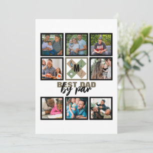Aangepaste Vaderdag Beste Papa Door Par 8 Foto Col Feestdagenkaart