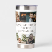 Aangepaste Vaderdag Beste papa ooit fotocollage Geïsoleerde Drinkbeker (Links)