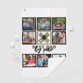 Aangepaste vaderdag Beste vader van foto's van fot Golfhanddoek (Insitu)