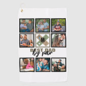 Aangepaste vaderdag Beste vader van foto's van fot Golfhanddoek (Voorkant)