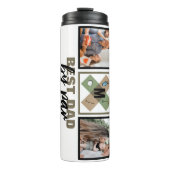 Aangepaste vaderdag Beste vader van foto's van fot Thermosbeker (Voorkant)