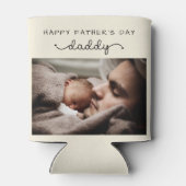 Aangepaste Vaderdag Cute Minimal Photo Blikjeskoeler (Achterkant)