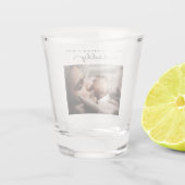 Aangepaste Vaderdag Cute Minimal Photo Shot Glas (Achterkant)