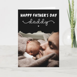 Aangepaste Vaderdag Cute Minimalistische Foto Kaart