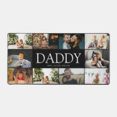 Aangepaste Vaderdag-familie fotocollage Bureaumat (Voorkant)