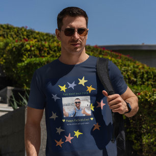 Aangepaste Vaderdag foto beste vader ooit T-shirt
