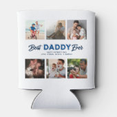 Aangepaste Vaderdag Foto Collage Beste papa ooit Blikjeskoeler (Achterkant)