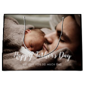 Aangepaste Vaderdag foto grote cadeau Groot Cadeauzakje (Voorkant)