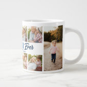 Aangepaste Vaderdag fotocollage Best Papa Ever G Extra Grote Beker (Rechts)