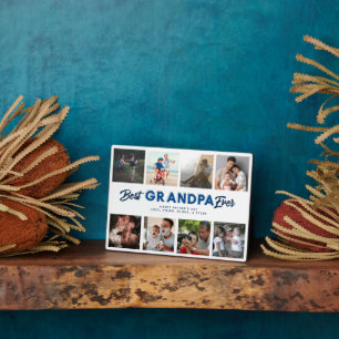Aangepaste Vaderdag fotocollage Beste opa Fotoplaat