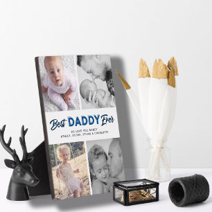 Aangepaste Vaderdag-fotocollage Beste Papa Ooit Fotoplaat