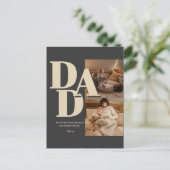 Aangepaste Vaderdag-fotocollage | DAD-brieven - Feestdagenkaart (Staand voorkant)