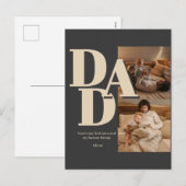 Aangepaste Vaderdag-fotocollage | DAD-brieven - Feestdagenkaart (Voorkant / Achterkant)