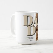 Aangepaste Vaderdag-fotocollage | DAD-brieven - Koffiemok (Voorkant links)