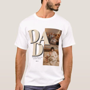 Aangepaste Vaderdag-fotocollage DAD-brieven - T-shirt