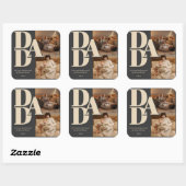 Aangepaste Vaderdag-fotocollage | DAD-brieven - Vierkante Sticker (Vel)