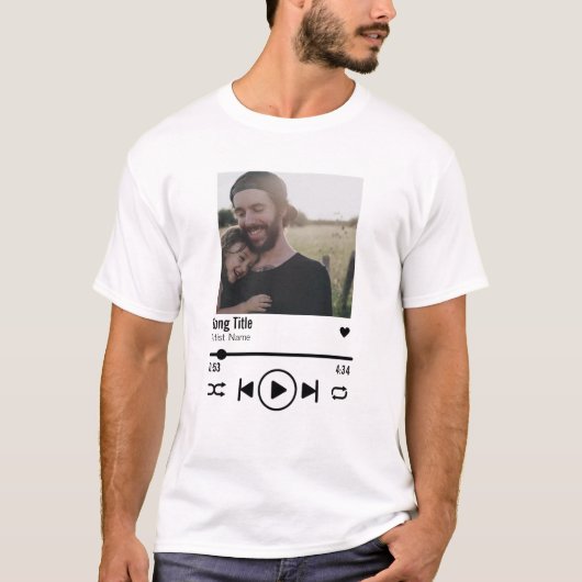 Aangepaste Vaderdag fotolijst T-shirt (Voorkant)