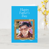 Aangepaste Vaderdag Kaart met Foto – Gepersonalise (Gele Bloem)