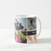 Aangepaste Vaderdag papa Fotocollage Koffiemok (Voorkant rechts)