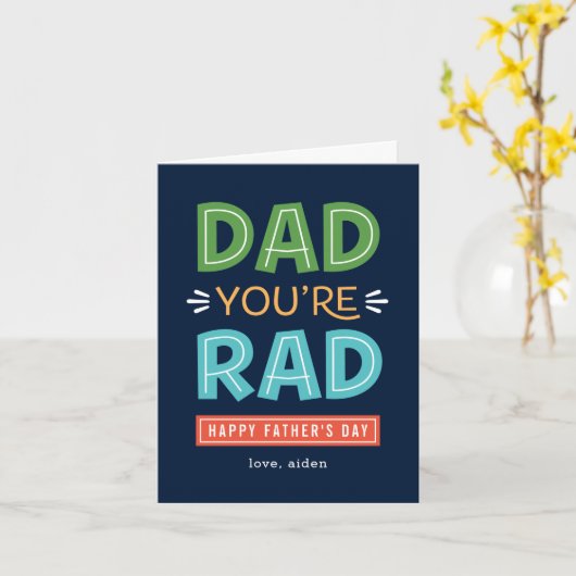 Aangepaste Vaderdag voor pap Kaart (Gele Bloem)