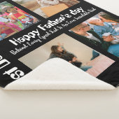 Aangepaste vaders dag 4 foto-collage Beste vader o Sherpa Deken (3/4)