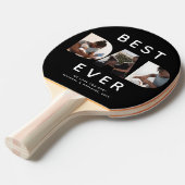 Aangepaste vaders Dag Foto Collage Beste vader ooi Tafeltennisbatje (Voorkant Gekanteld)