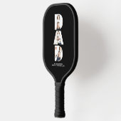 Aangepaste vaders Dag Foto Collage Pap Aangepast Pickleball Paddle (Links)