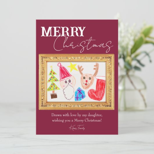 Aangepaste vakantie Kaart met het kunstwerk van uw (Staand voorkant)