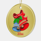 Aangepaste vakantie klokken kerst keramisch ornament (Links)