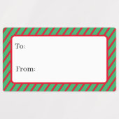 Aangepaste vakantie patroon geschenk labels (Design 2)