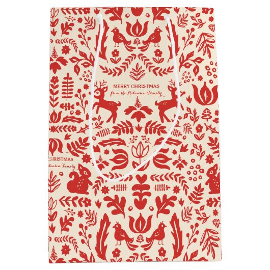 Aangepaste vakantiefolk Art Medium Cadeauzakje (Voorkant)