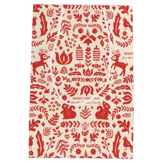 Aangepaste vakantiefolk Art Medium Cadeauzakje (Achterkant)