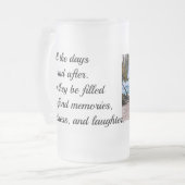 Aangepaste vakantiefoto Personaliseer Beer Frosted Matglas Bierpul (Voorkant links)
