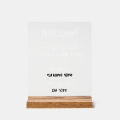 Aangepaste vakantiewoningen Home Wifi Instructies Acryl Bord (Voorkant)