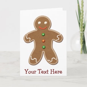 Aangepaste Vakbondsdag Gingerbrood Man Feestdagen Kaart