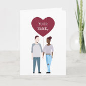 Aangepaste Valentijn kaartenillustratie paar Kaart (Voorkant)