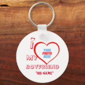 Aangepaste Valentijnsdag "Ik ❤ mijn vriend "zijn n Sleutelhanger (Voorkant)